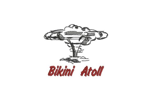 Bikini Atoll Embroidery Design