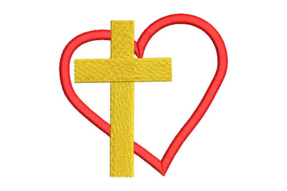 Cross with Heart: A Meaningful Embroidery Design
