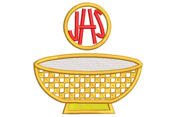Gold Chalice Cup Embroidery Design