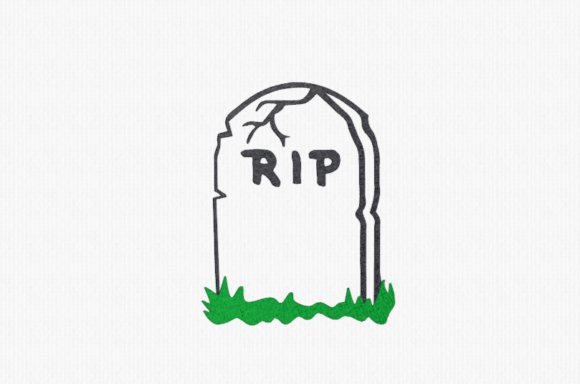 Gravestone Embroidery Design