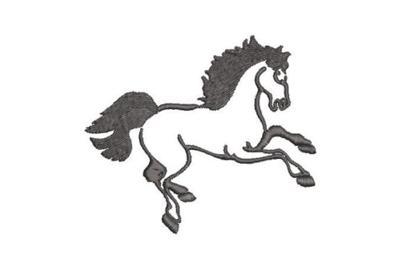 Jumping Horse Embroidery Design