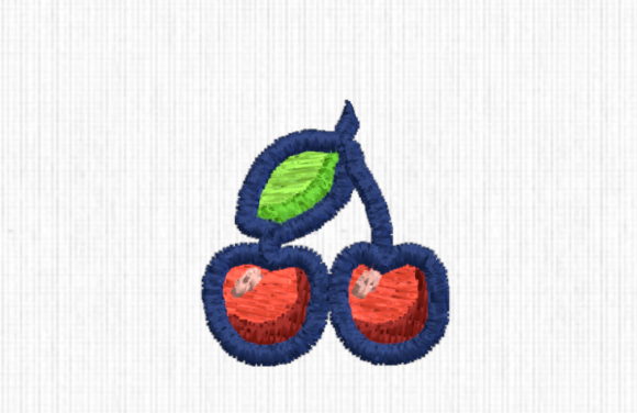 Mini Cherries Embroidery Design