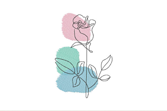One Line Rose: A Simple Yet Elegant Embroidery Design
