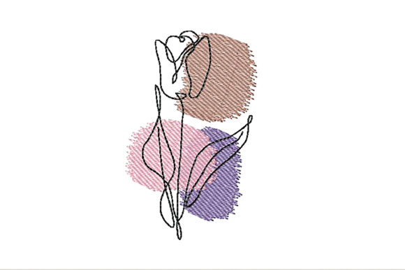 One Line Tulip: A Modern Embroidery Design