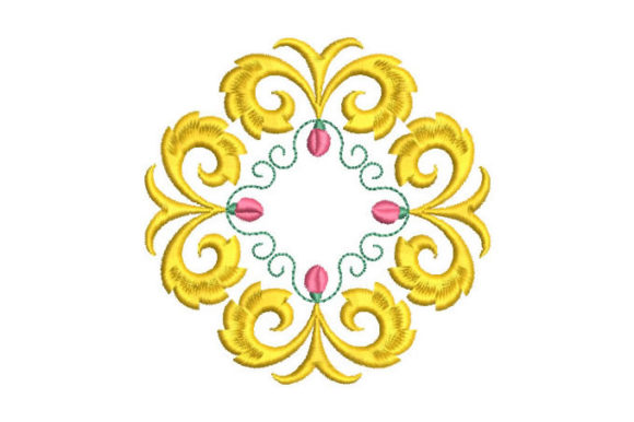 Ornamental Crown Embroidery Design