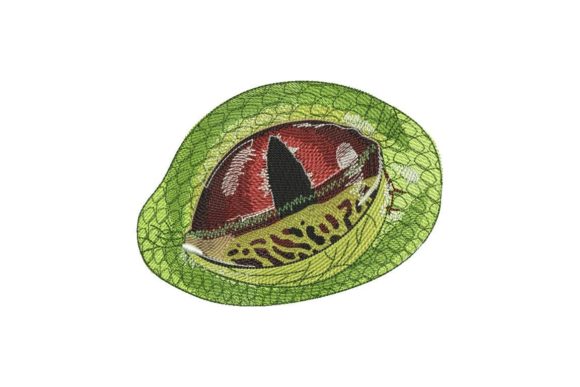 Reptile Eye Embroidery Design