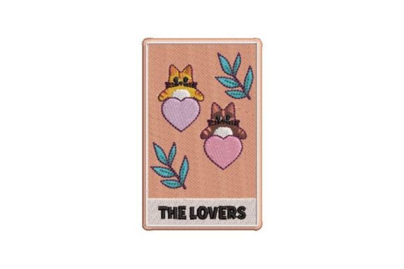 The Lovers Kawaii Tarot Embroidery